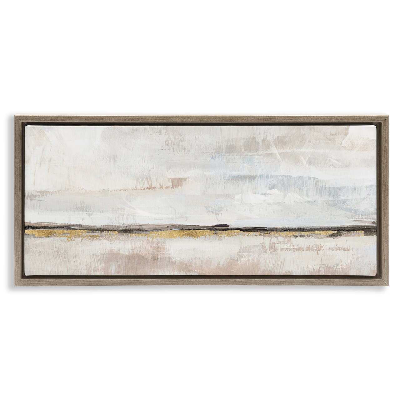 Stupell Industries Neutral Horizon Landscape Floating Frame Design By Nina Blue